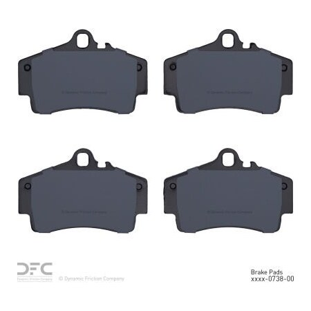 Dynamic Friction Co DFC 3000 Semi-Metallic Brake Pads - 1311-0738-00